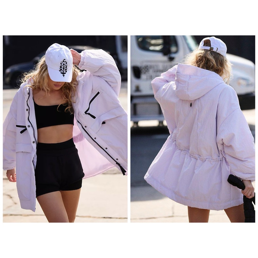 Free People Movement Billie Boxy Insulated Winter Jacket Light Purple XS & Small
